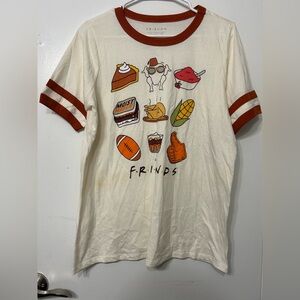 FRIENDS Cream and Brown Graphic Tee